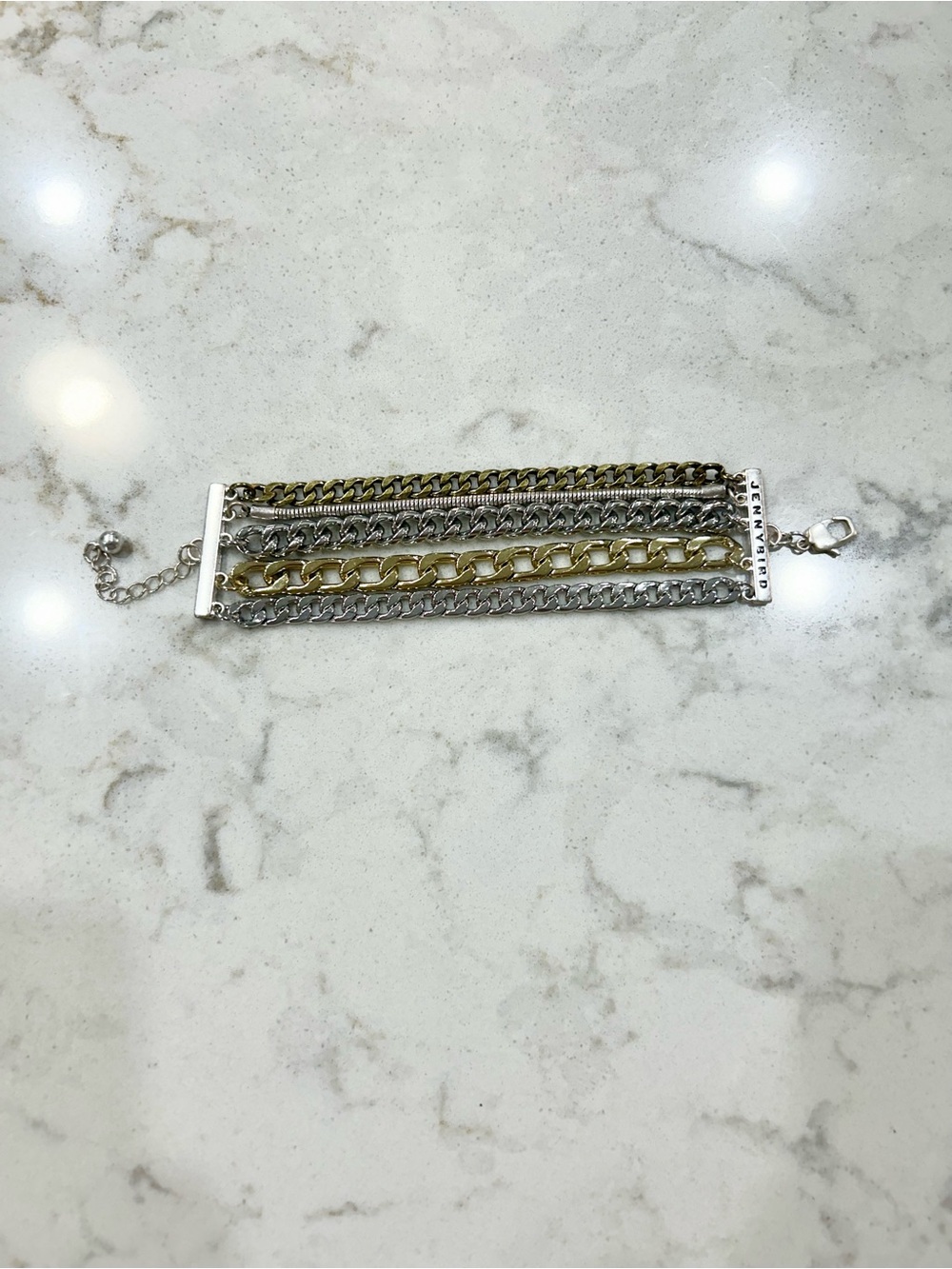 Jenny Bird Two-Tone Gold & Silver Layered Chain Bracelet